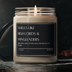 Smells Like High Lords and Wingleaders Candle, Fourth Wing ACOTAR Gift