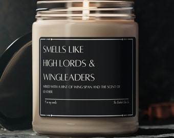 Smells Like High Lords and Wingleaders Candle, Fourth Wing ACOTAR Gift