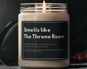 Smells like The Throne Room Candle, Fourth Wing Iron Flame Gift, Book Lover Gift, Gift for Girlfriend