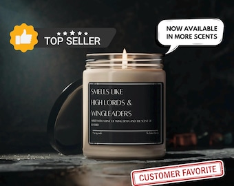 Smells like High Lords and Wingleaders Candle, Fourth Wing ACOTAR Gift, Gift for Book Lover, Bestseller, Rhysand, Xaden Riorson