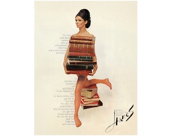 1965 Hanes Mystrece Nylons Ad - Vintage Magazine Fashion Print (Digital Download)
