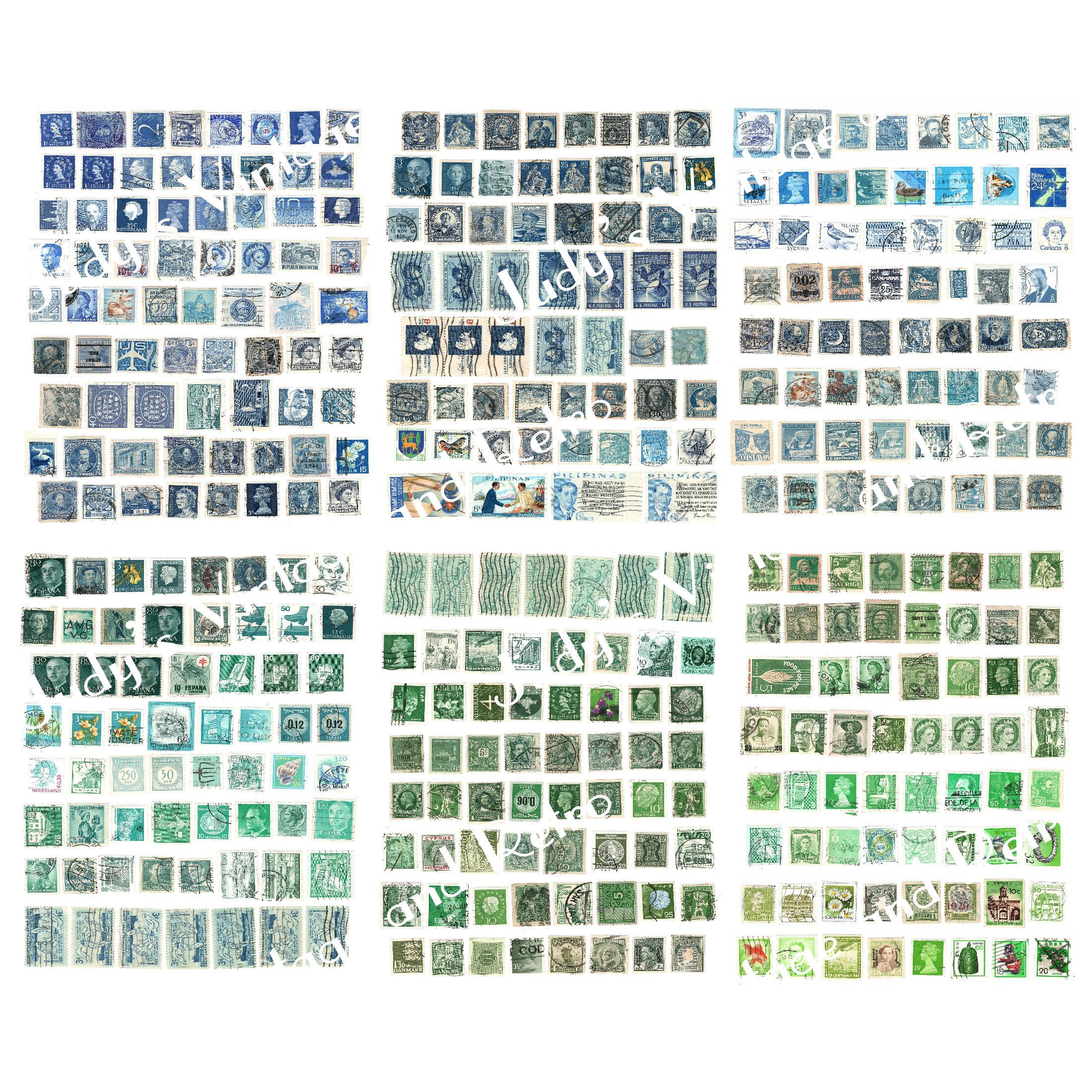 1000+ Vintage Postage Stamps – Printable Ephemera for Collage ...