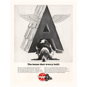 1965 Flying A Service Axelrod - Serviço de carros antigos - Anúncio da revista Life - 300 dpi Digital - 10,5 x 13,5&quot; para enquadramento, artesanato, arte, criativo