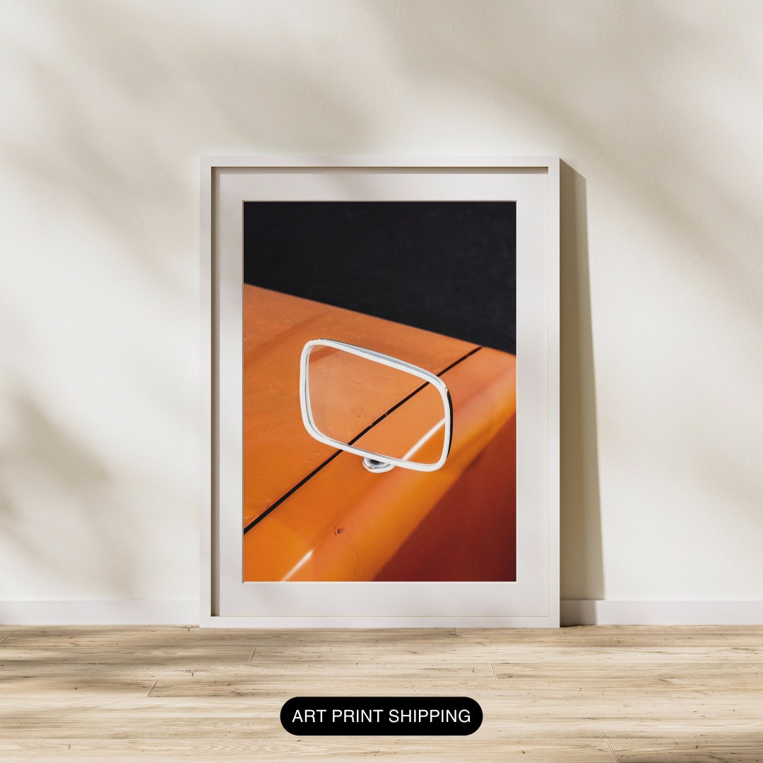 Car Mirror Street Photography Wall Art Poster Print Etsy