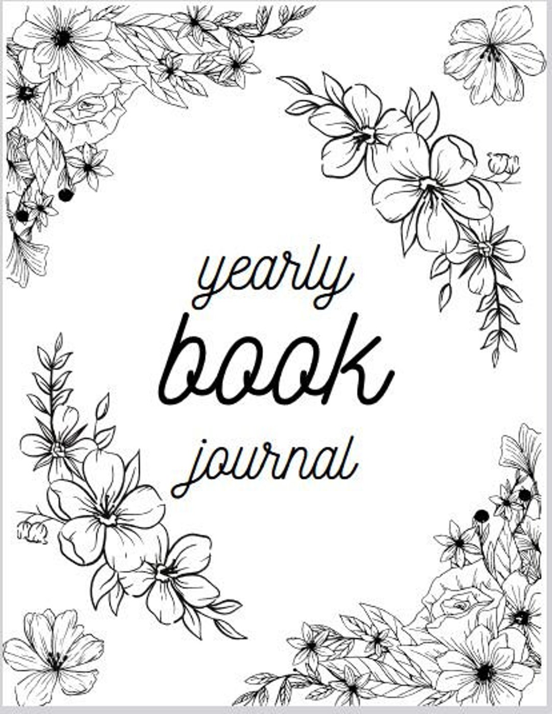 Simple Yearly Book Journal Printable PDF Download - Etsy