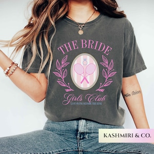 Bride Girls Club Shirt, Tennis Bachelorette Party T-Shirt, Last Swing Before the Ring Gift, Country Club Cocktails Racket Club, Wedding Gift