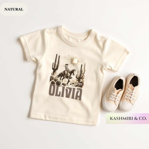 Personalized Girl Cowgirl Shirt, Country Western Toddler Gift, Custom Baby Tee Natural Tee Country Girl Kids Rodeo Shirt Long Live Cowgirls