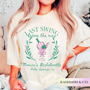 Personalized Bachelorette Pickleball Last Swing Before the Ring Shirts Bridal Shower Custom Bride Tee Bridesmaids Coquette Bach Party Gift