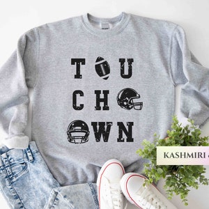 Touchdown Sweatshirt, Football Sweater, Football Crewneck, Gameday Sweater, Football Mom Sweatshirt, Girlfriend Shirt College Football Gift