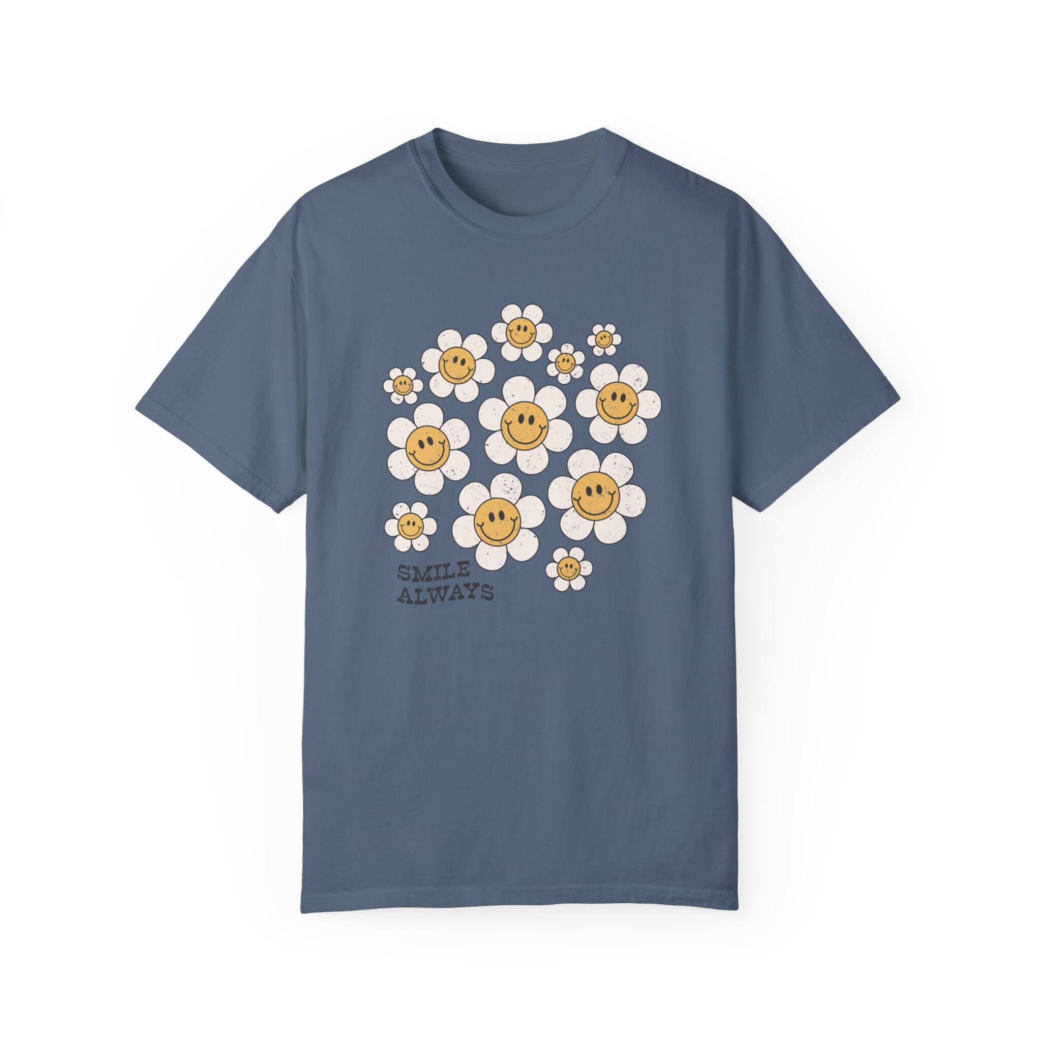 Smile Always Smile Always Shirt, Flower Smiles Tshirt, Positive Tee Shirt