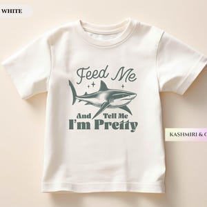 Shark Toddler Shirt Funny Feed Me Shark Lover Gift Ocean Animal Protect the Oceans Beaches Y2k Baby Tee Gift Scuba Marine Biology Shirt