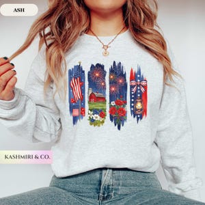 Country Patriotic Brushstrokes USA Shirt, America Tee Farm House Western tshirt, Independence Day Shirts, 4th of July Cowgirl Flag Gift