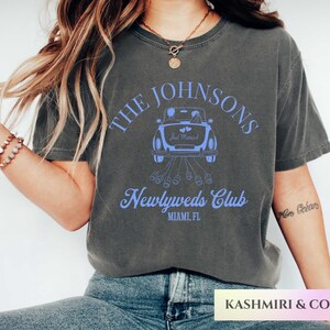 Personalized Newlyweds Shirt, Just Married Comfort Colors Tee, Custom Name Anniversary Tshirt Mr and Mrs Tees Honeymoon Club Gift Couple Tee