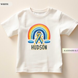 Personalized Down Syndrome Awareness Rainbow Custom Name Extra Chromosomes Youth Shirt Lucky Few Baby Kids Tee Trisomy 21 Awareness Gift