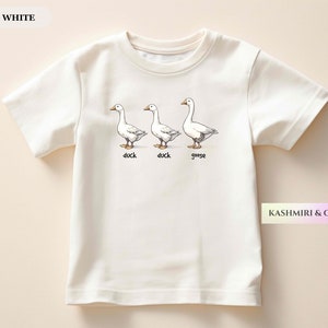 Silly Duck Duck Goose Toddler Shirt, Funny Farm Animal Tee, For Boys and Girls Gift, Boho Natural Toddler Baby TShirt, Playdate Tee