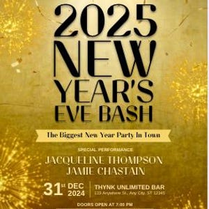 Editable New Years Eve Flyer | Party Flyer, NYE Flyer, Hosting Flyer, Party Hosting Flyer, Happy New Year Flyer