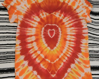 Woman's V-Neck Tie Dyed T-shirt (M)