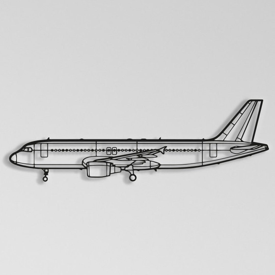 Airbus A320 Airplane Silhouette Airplane Metal Wall Art - Etsy