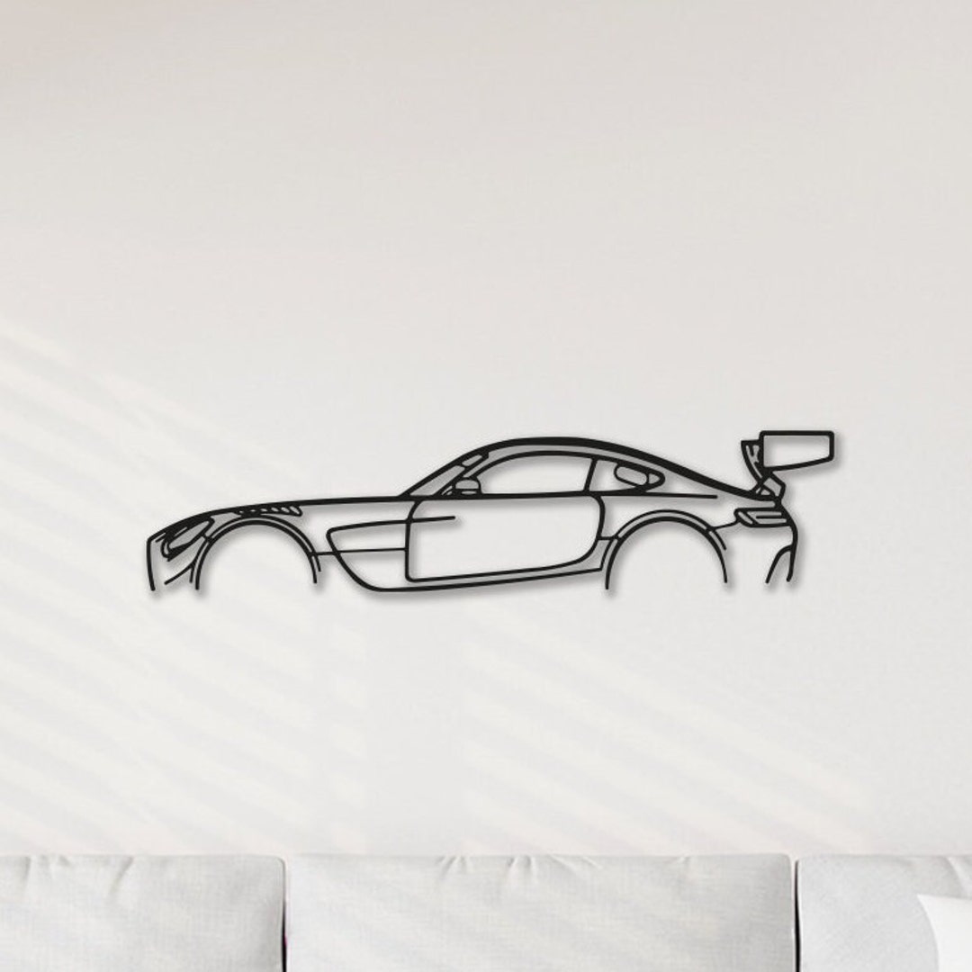 Mercedes AMG GT3 Silhouette Metal Car Silhouette Wall Decor - Etsy