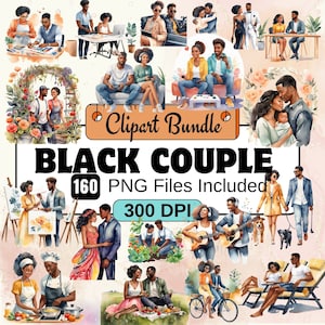 Zwart koppel clipart, koppel clipart png bundel, 160 png zwart koppel bundel, instant digitale download, commercieel gebruik