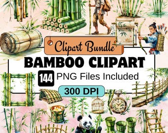 Bamboo Clipart,Watercolor Bamboo Clipart, Botanical Greenery Art, Bamboo Frame PNG, Bamboo Leaves Illustration,Bamboo Plant woods,Forest png