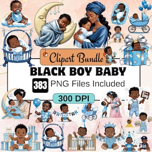 383 imágenes prediseñadas de baby shower de niño negro, paquete de imágenes prediseñadas de baby shower PNG, baby shower azul, bebé negro recién nacido, guardería PNG, revelación de género, bebé negro png