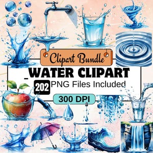 202 Clipart di acqua, Pacchetto PNG di schizzi d'acqua, Goccia d'acqua, Onda d'acqua, Clipart di gocce di pioggia, Vettore di acqua, Acqua acquerello, Acqua blu PNG, schizzi d'acqua