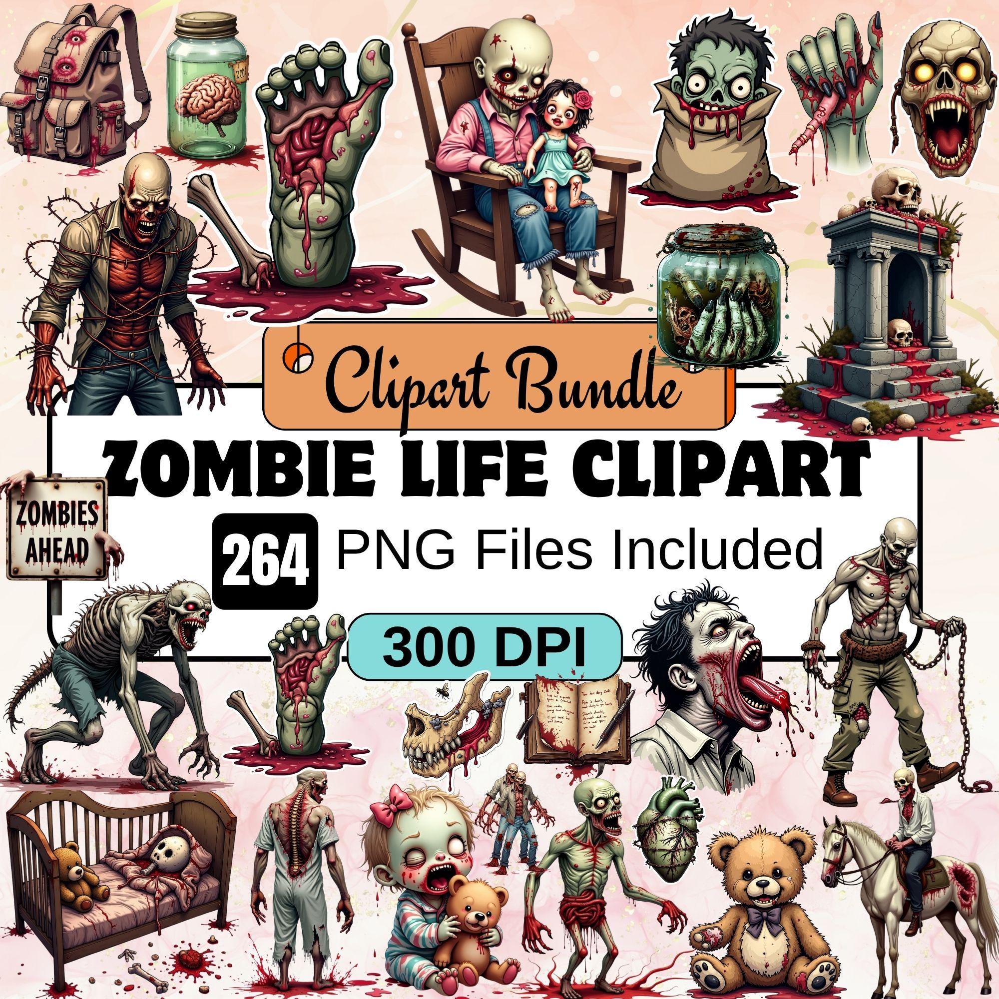 Arte del zombi - Etsy México, image size:2000x2000