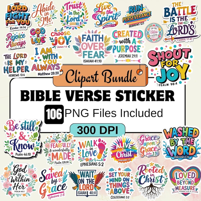 Christian Digital Stickers Svg Png Bundle, Sticker Sheet Png, Bible ...