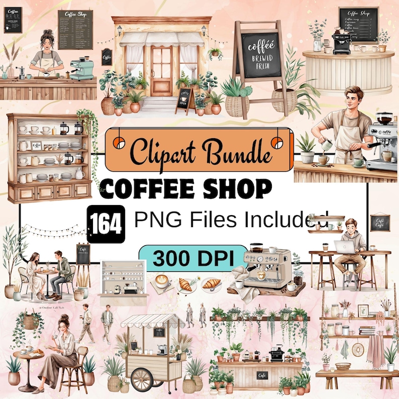 coffee clipart, coffee png, coffee shop art, cafe clipart, latte png, barista clipart, coffee cup png, watercolor coffee, coffee shop clip art, latte art design png, Café Menu Elements,