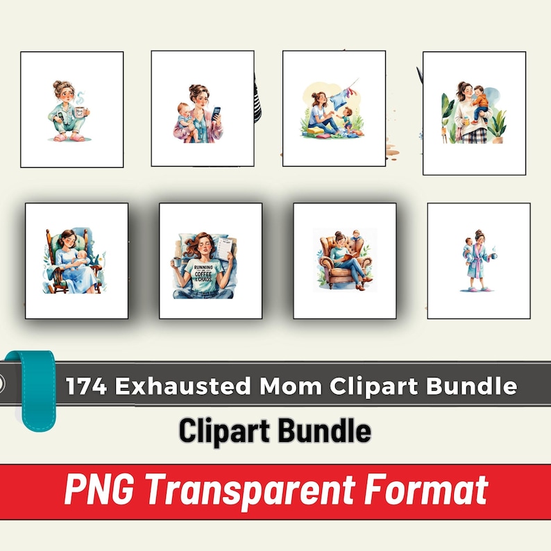 sleepy mom clipart, stressed mom clipart, busy mom clipart, exhausted mother illustration, mom life clipart, burnout mom clipart, fatigued mom PNG, exhausted mom SVG, multitasking mom clipart,