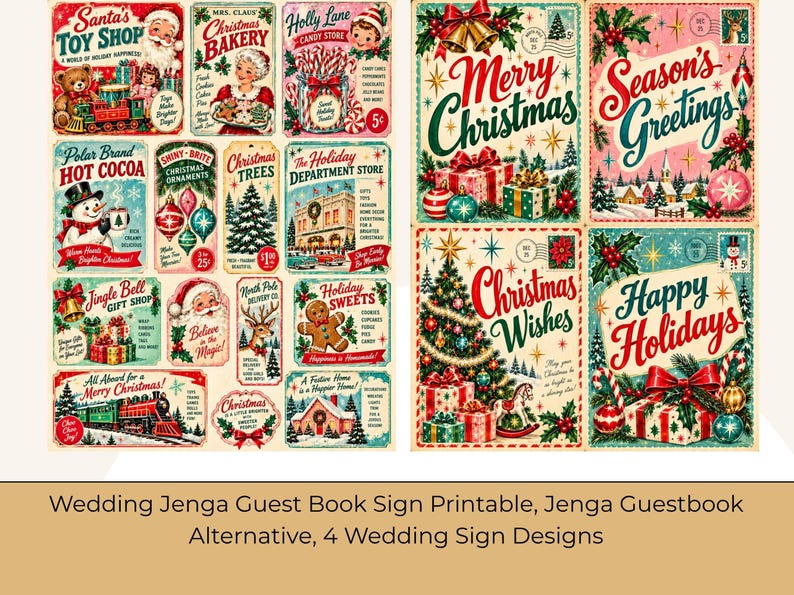 Vintage Christmas Junk Journal Kit, Printable Christmas Ephemera ...