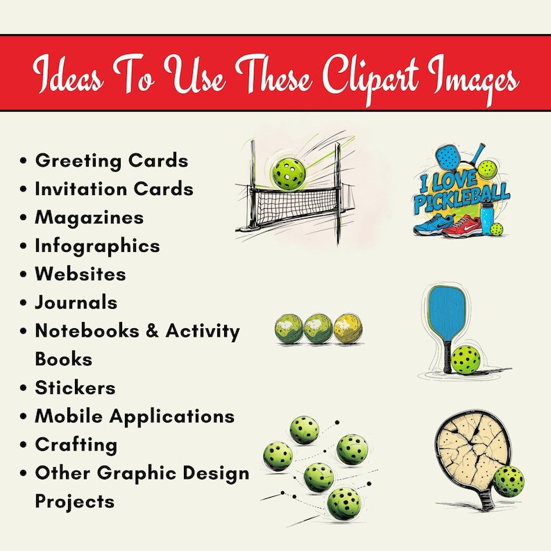 Digital Clipart, Sports Planner, Digital Planner, Pickleball Planner, Printable Stickers, Pickleball Art, Pickleball Team, Digital Stickers, Athletic Clipart, Pickleball Decorations, Sports Graphics,
