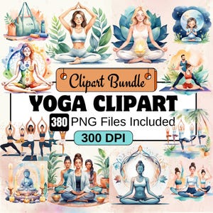 Yoga  Clipart, Heavy Equipment Clipart PNG Bundle, 311 PNG Yoga Clipart Bundle, Instant Digital Download, Commercial Use