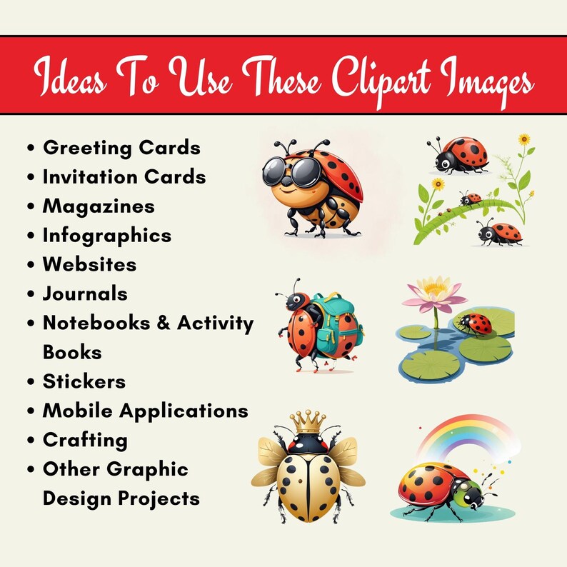 ladybug clipart, watercolor ladybug clipart, cute ladybug clipart, Ladybug Art, ladybug png, Cute Ladybugs,