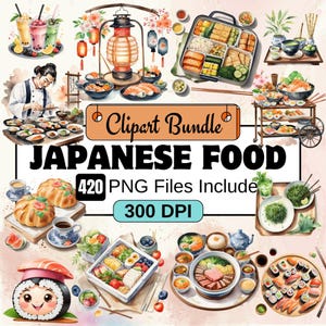 Japanese Food Clipart, Japan Food Clipart PNG Bundle, 420 PNG  Japanese Food  Clipart Bundle, Instant Digital Download, Commercial Use