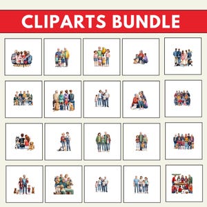 clipart, big family, clipart family, big family svg, big family png, sublimation design, Family  clipart,