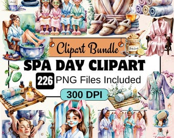 226 Spa Day Clipart, spa watercolor clipart, Cute Spa Illustrations,Spa Party,Spa Girls Clipart  Makeup Pamper Party Glam Spa Png, Spa Party