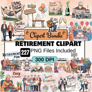 227 Ruhestand Clipart, Happy Ruhestand Clipart PNG Bundle, lasst den Spaß beginnen, Ruhestand Party Sublimation, Retro Ruhestand, Rentner Frau