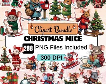 288 Christmas Mice clipart,cute xmas mice png Bundle,christmas png,Funny Christmas,Christmas Mouse Clipart,Cute Funny Mouse,santa mice png