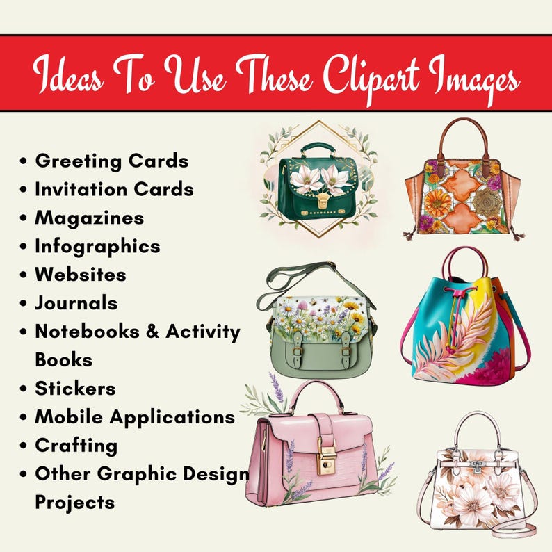 woman purse,handbags clipart, purse clipart, watercolor handbag, floral handbag png,