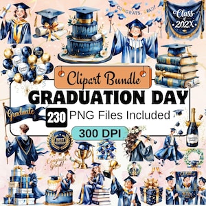 230 Aquarell Graduierung Clipart, Grad Blumen Clipart, Graduierung Kappen Clipart, Diplom Clipart, Graduierung Hut, Graduierung Designs, Abschluss