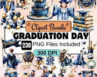 230 Watercolor Graduation Clipart,Grad Floral Clipart, Graduation Caps Clipart, Diploma Clipart, graduation hat, graduation designs,diploma