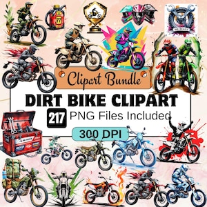 Dirt Bike Clipart, Aquarell Clipart PNG Bundle, Biker Bilder, Motorrad Abenteuer Grafiken, Motorradfahrer Bilder, Biker Enthusiast Grafiken