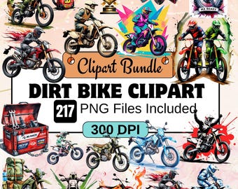 Crossmotor clipart, aquarel clipart PNG bundel, Biker Images, Motorcycle Adventure Graphics, Motorcycle Rider Images, Biker Enthusiast Graphics