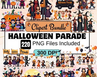 220Halloween Parade Clipart,Watercolor Halloween Clipart PNG Bundle,Halloween kid Png,Spooky halloween png,Cute Halloween,trick or treat png