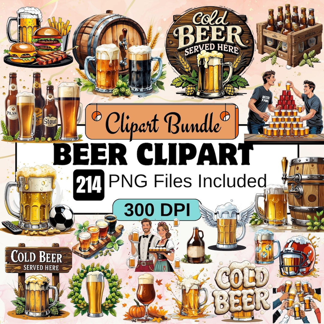 314 Watercolor Beer Clipart,beers PNG Printable Images, Lager and Ale ...