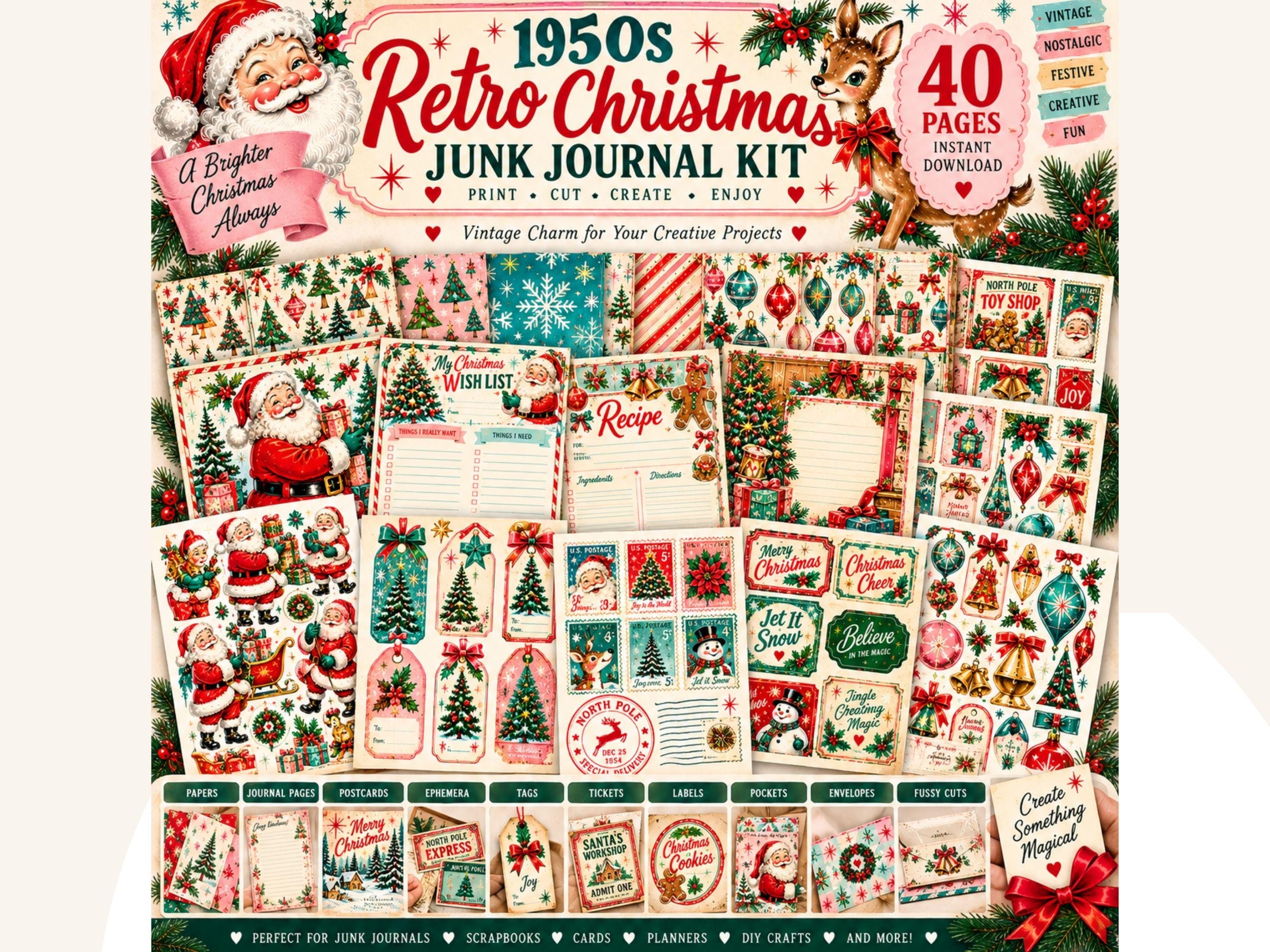 Handmade Vintage Junk Journal Christmas - Etsy