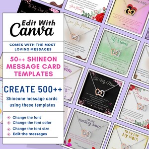 editable printable, jewelry message, easy to use design, bundle POD, Shineon template,Shineon cards,