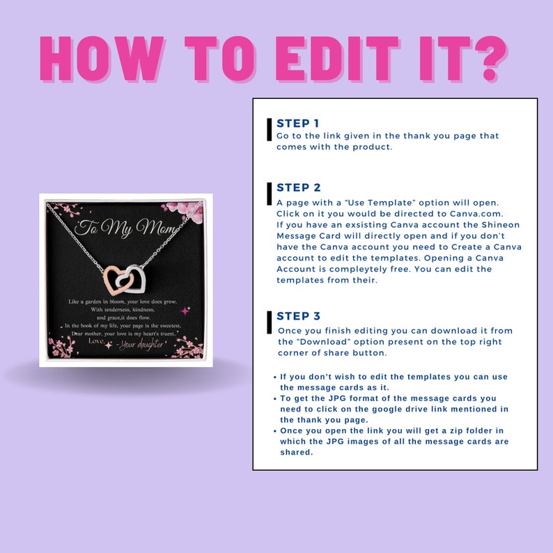 ShineOn Message Templates, ShineOn templates, Canva ecommerce, Canva Shineon, Message card diy, Shineon diy,